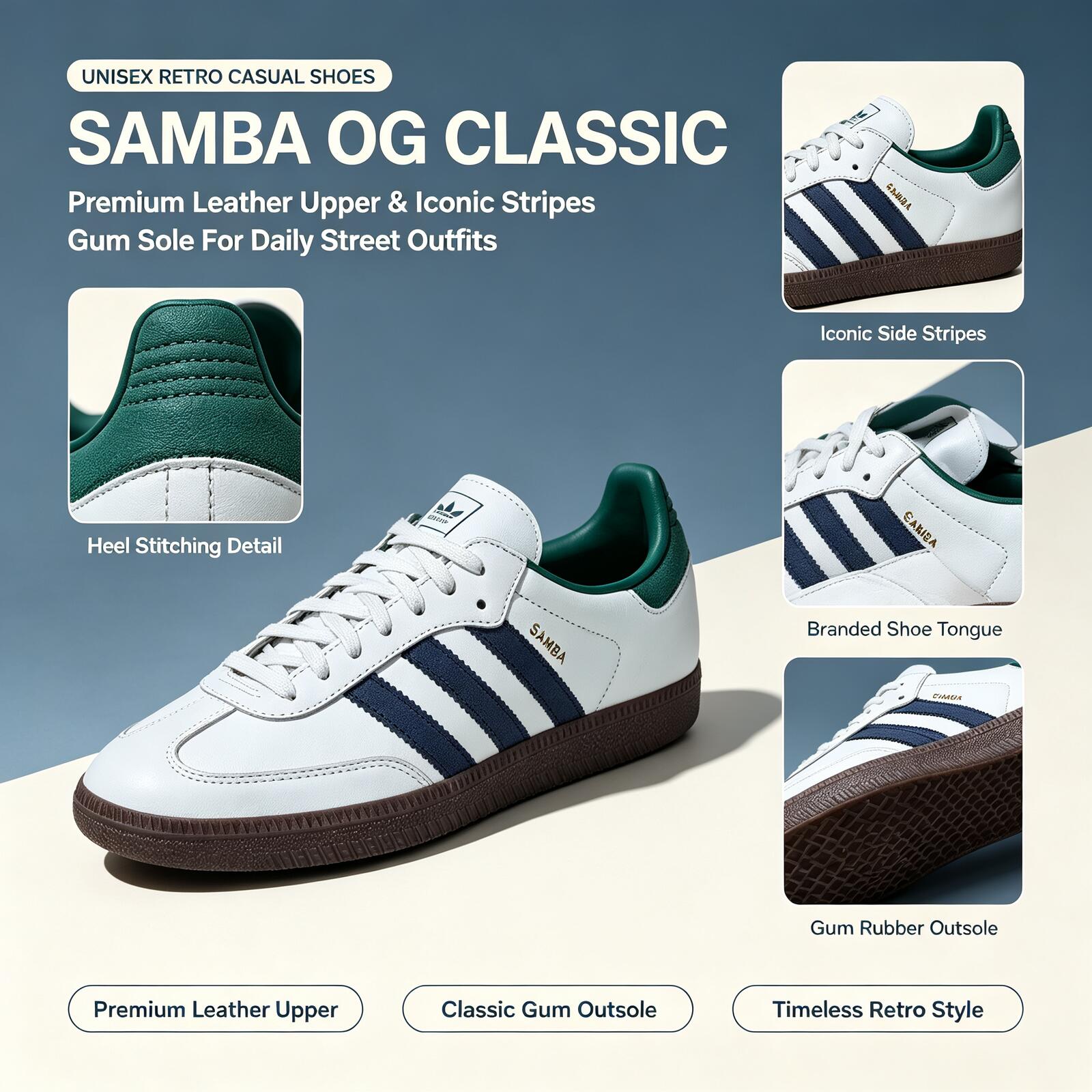 Adidas Shoes Samba - Sepatu Skateboard Adidas SAMBA OG Low