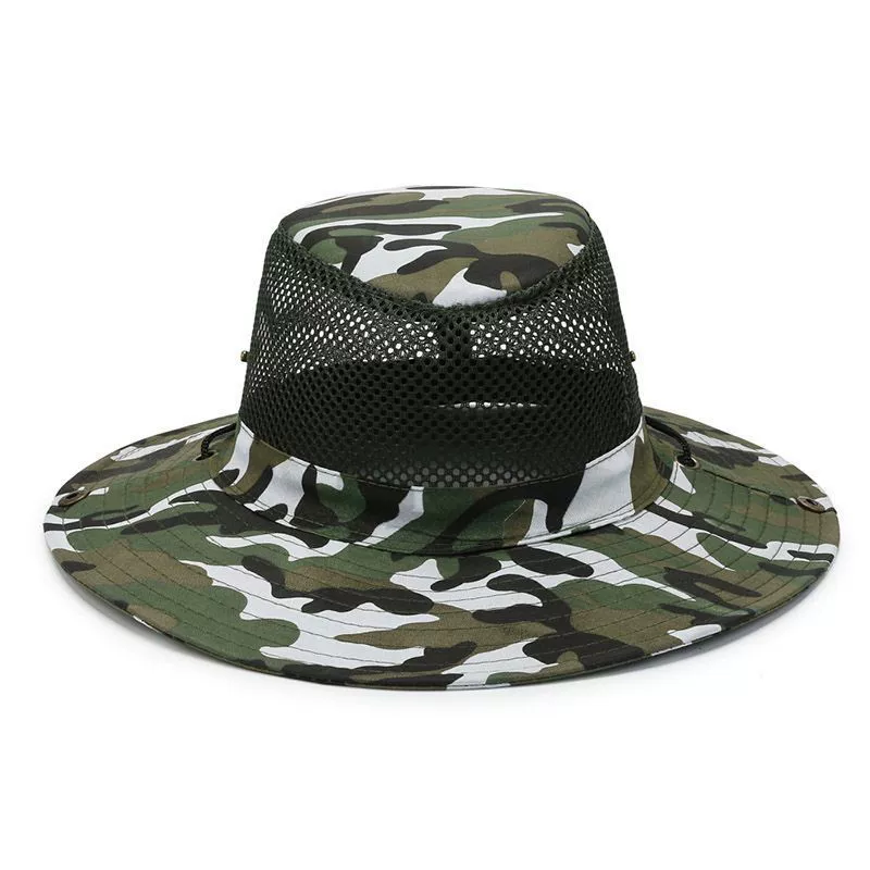 Sun Hat Wide Brim - Topi Ember Jaring Kamuflase Pelindung UV