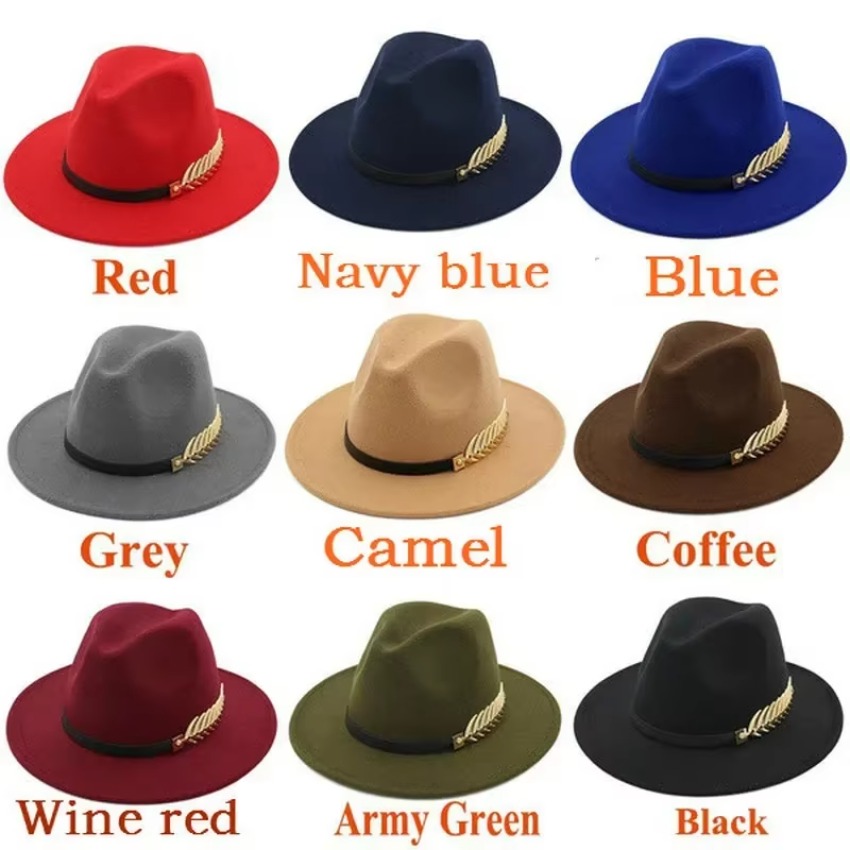 Fedora Hat Wool - 1 Buah Topi Pria Wanita Uniseks