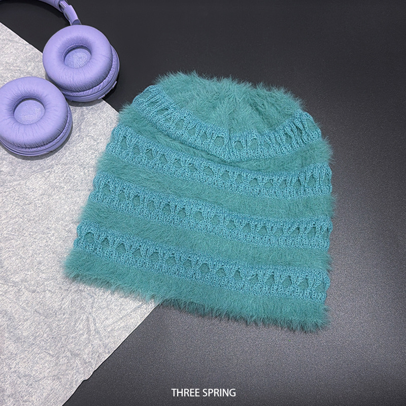 Topi Rajut Berbulu Warna Perme - Beanie Cuffed Knit ulasan dan harga