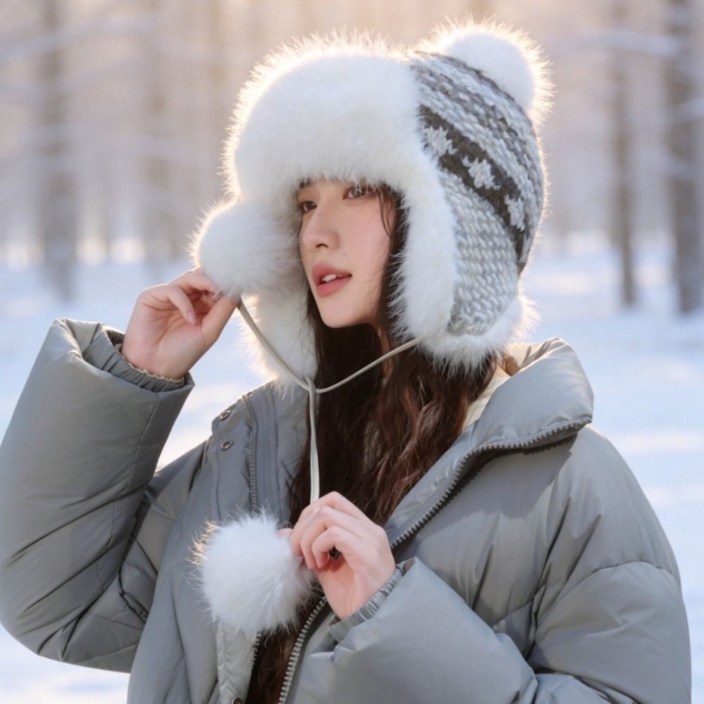 Topi Trapper Rajutan Poliester - Trapper Hat Ear Flap ulasan dan harga