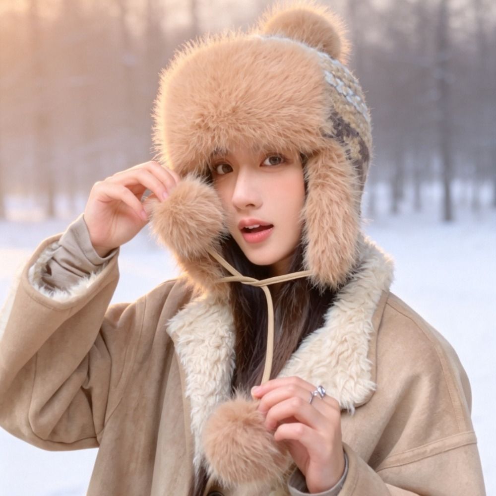 Topi Trapper Rajutan Poliester - Trapper Hat Ear Flap ulasan dan harga