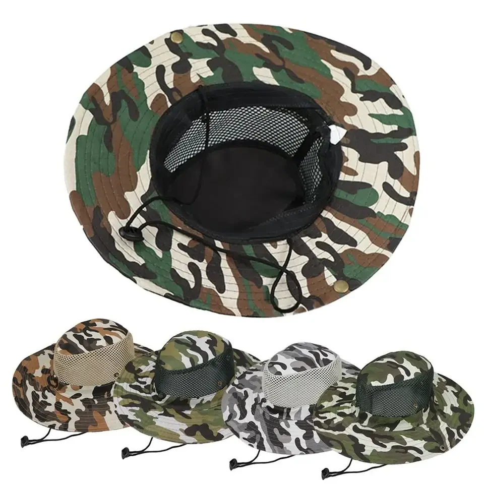 Topi Ember Jaring Kamuflase Pe - Sun Hat Wide Brim ulasan dan harga