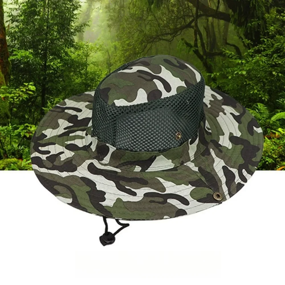 Topi Ember Jaring Kamuflase Pe - Sun Hat Wide Brim ulasan dan harga
