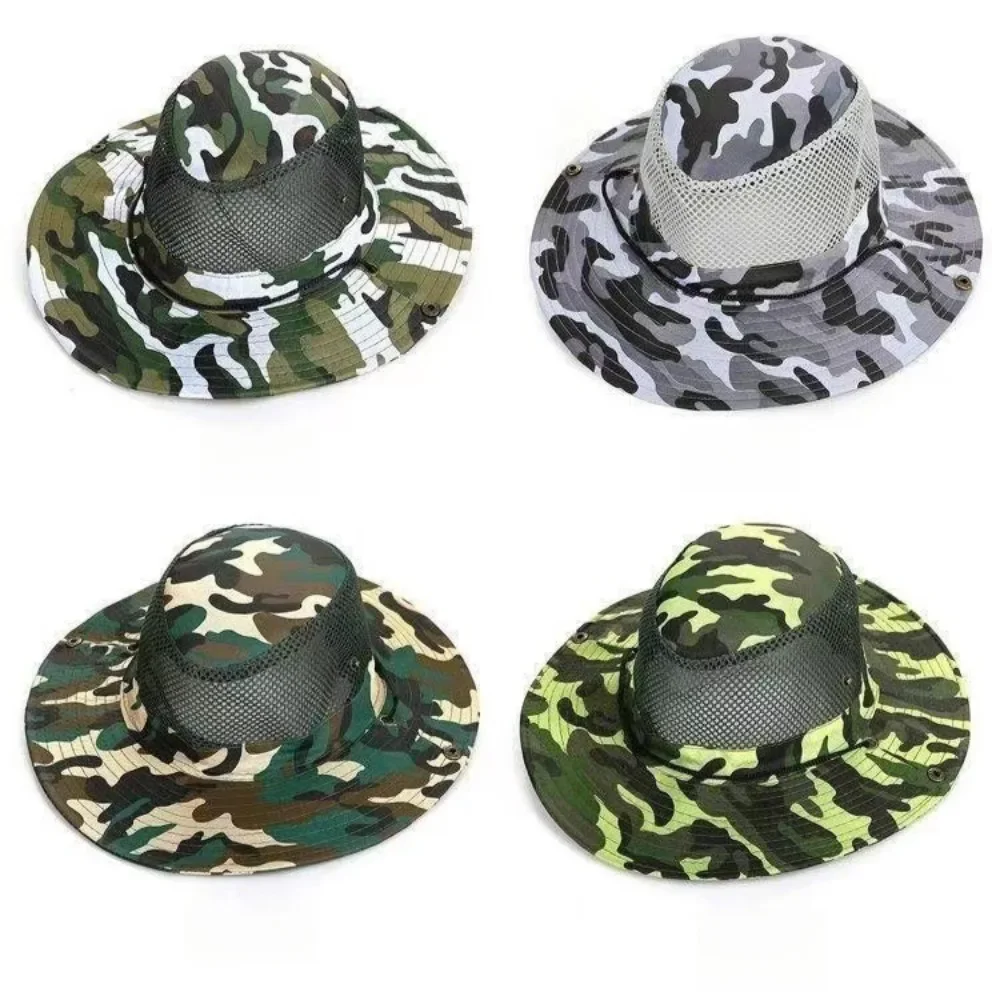 Topi Ember Jaring Kamuflase Pe - Sun Hat Wide Brim ulasan dan harga