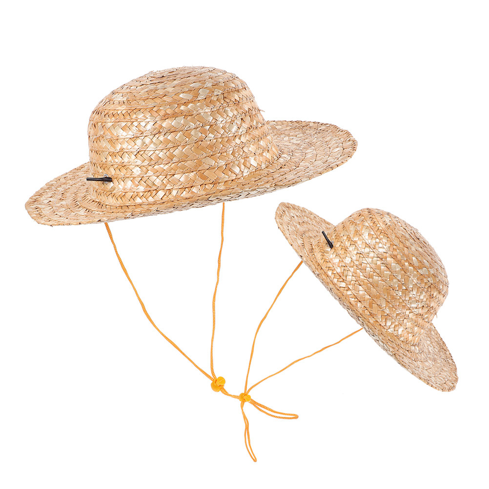 2 Buah Topi Jerami Anak Warna  - Sun Hat Wide Brim ulasan dan harga