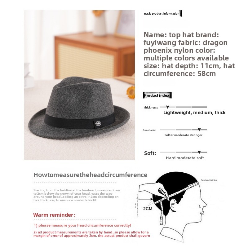 Topi Fedora Wol Dragon Phoenix - Fedora Hat Wool ulasan dan harga
