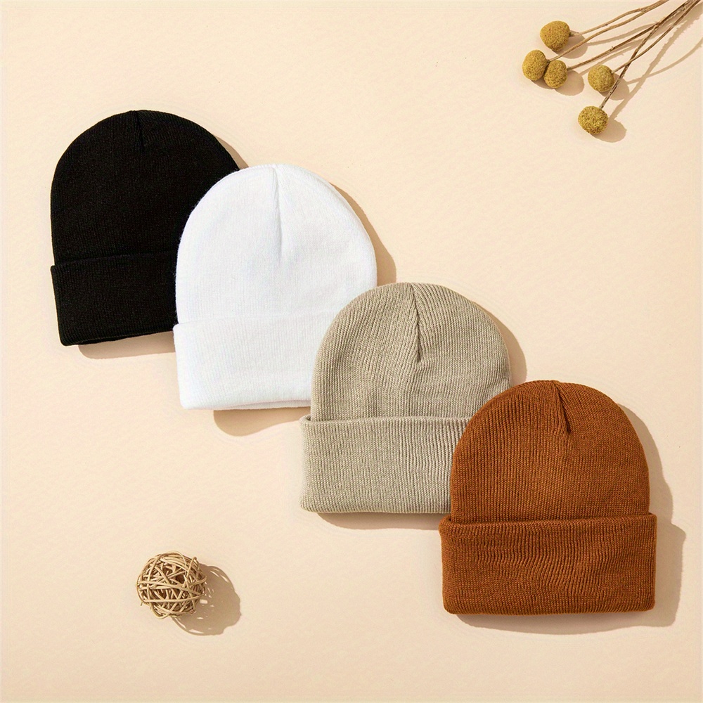 4 Buah Topi Bayi Beanie Manset - Beanie Cuffed Knit ulasan dan harga